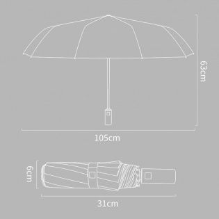 Парасолька з ліхтариком Xiaomi Zuodu (ZD002-LED) Red 246706 фото