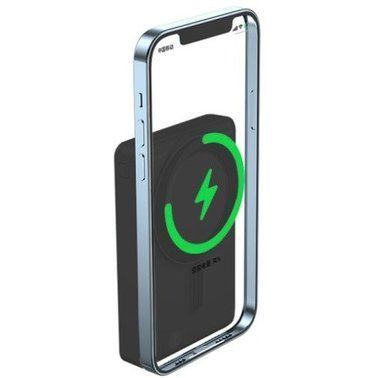 Портативна батарея Wiwu 10000mAh Magnetic MagSafe Wireless JC-20 Black 281482 фото