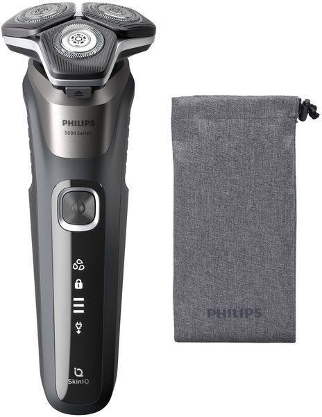Бритва електр. Philips роторна Series 5000, 9Вт, бритв.головок-3, Li-Ion, сух.+волог., тример, сірий (S5887/10) 372555 фото