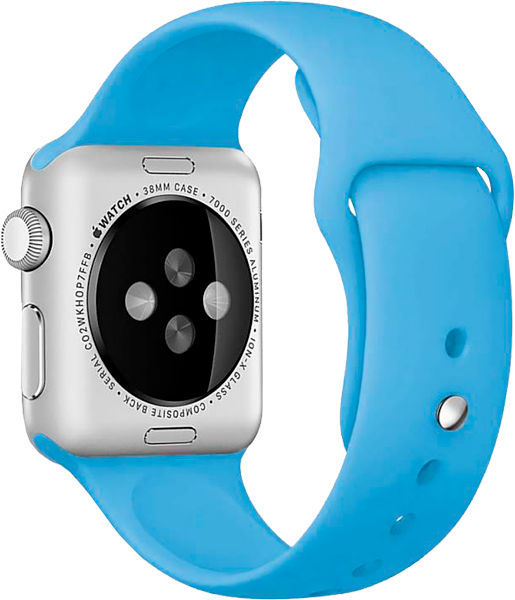 Ремінець Silicone Watch band For Apple Watch 38mm Blue 111955 фото