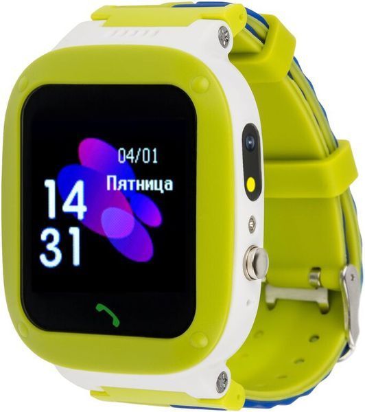 Дитячий смарт-годинник AmiGo GO004 Splashproof Camera+LED Green 224675 фото