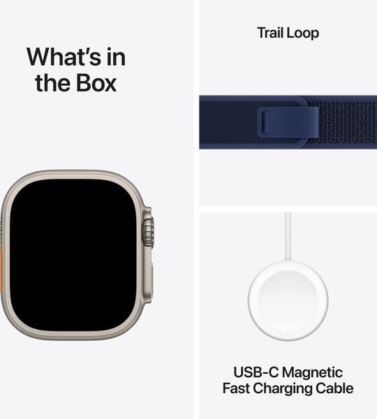 Смарт-годинник Apple Watch Ultra 2 GPS + LTE 49mm Natural Titanium Case With Blue Trail Loop M/L MX4L3 323663 фото