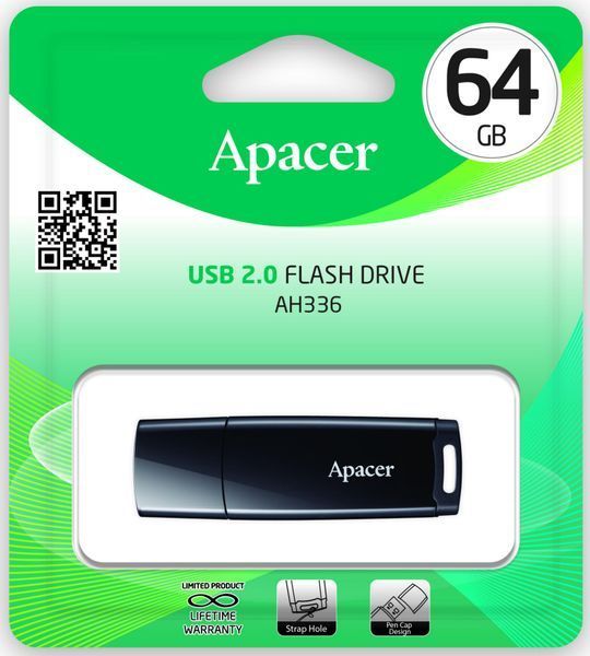 USB Флеш Apacer AH336 64GB Black 216114 фото