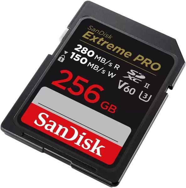 Карта пам'яті SanDisk SD 256GB C10 UHS-II U3 R280/W150MB/s Extreme Pro V60 (SDSDXEP-256G-GN4IN) 374860 фото