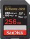 Карта пам'яті SanDisk SD 256GB C10 UHS-II U3 R280/W150MB/s Extreme Pro V60 (SDSDXEP-256G-GN4IN) 374860 фото 1
