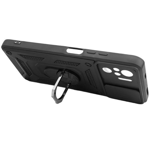 Чохол Ummi Camshield Serge Ring для Xiaomi Redmi Note 10 / Note 10s / Poco M5s Чорний 390767 фото