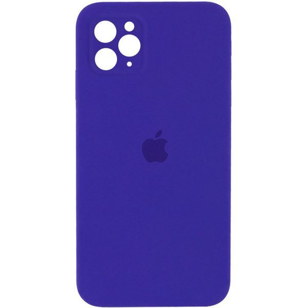 Чохол Silicone Case Square Full Camera Protective (AA) для Apple iPhone 11 Pro Max (6.5") Фіолетовий / Ultra Violet 202744 фото