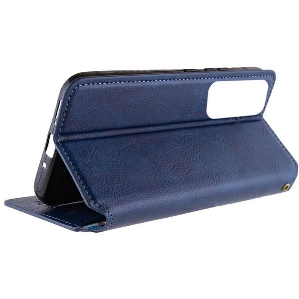Шкіряний чохол книжка GETMAN Cubic (PU) для Samsung Galaxy M35 5G Синій 318296 фото