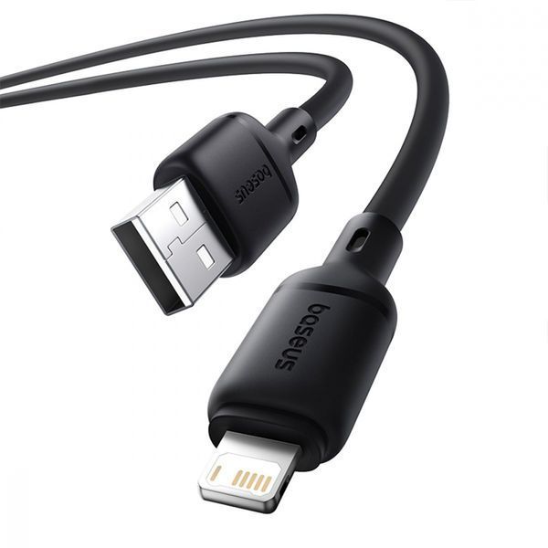 Кабель Baseus Silky Series Fast Charging Lightning 2.4A (2m) (P10377702113-01) black 356179 фото