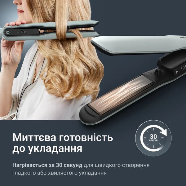 Випрямляч Rowenta Thermoglide, темп.режимів-5, 150-230С, іонізація, титан, світло-зелений (SF5120E0) 373251 фото