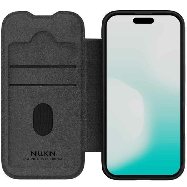 Шкіряний чохол-книжка Nillkin Qin Pro Camshield для Apple iPhone 17 Air (6.5") Black 401085 фото