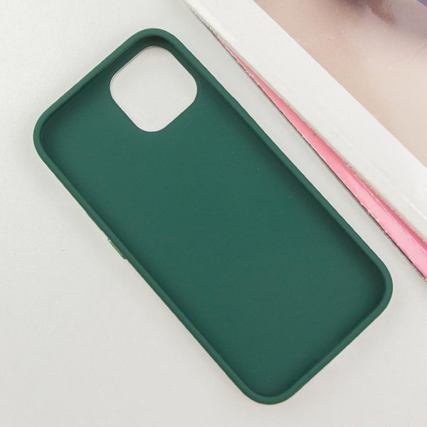 TPU чохол Bonbon Metal Style with MagSafe для Apple iPhone 14 (6.1") Зелений / Pine green 270694 фото