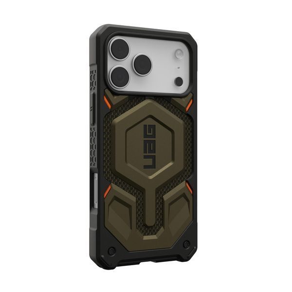 Чохол-накладка iPhone 17 Pro Max UAG Monarch Pro MagSafe (11451411397B) Kevlar Element Green 393858 фото