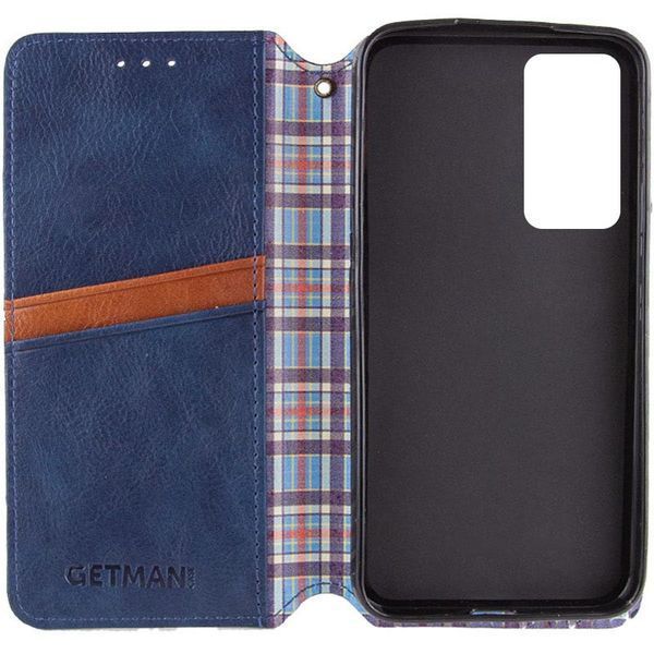 Шкіряний чохол книжка GETMAN Cubic (PU) для Samsung Galaxy M35 5G Синій 318296 фото