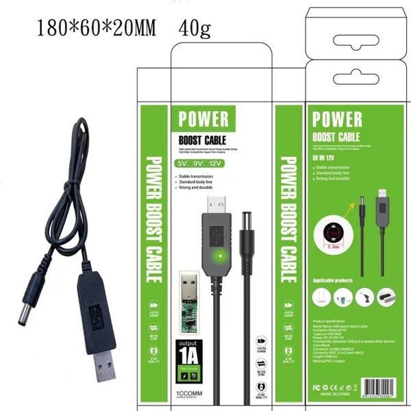 Кабель Power Boost cable USB-DC 5.5x2.1 9V 1 м чорний 324973 фото