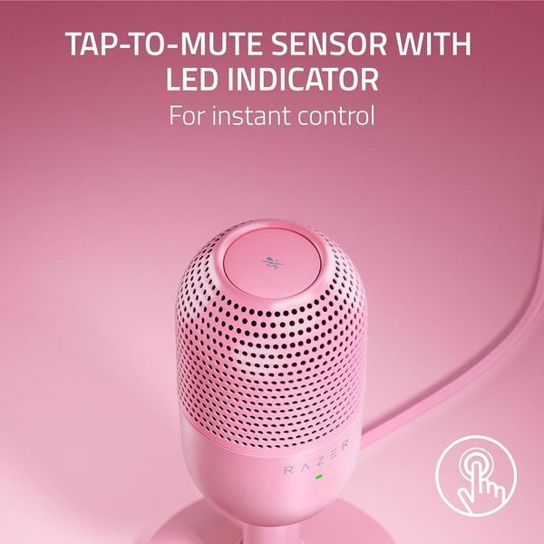 Мікрофон геймінговий Razer Seiren V3 Mini, Omni, USB-A, 1.2м, quartz (RZ19-05050200-R3M1) 375507 фото