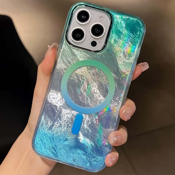 Чохол TPU Shiny Mountain (MagFit) для Apple iPhone 16 Pro Max (6.9") Green / Blue 354474 фото