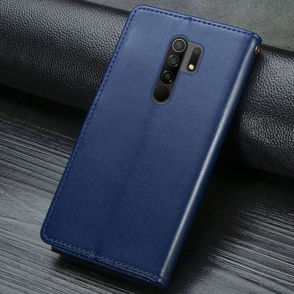 Шкіряний чохол книжка GETMAN Gallant (PU) для Xiaomi Redmi Note 8 Pro Синій 272422 фото