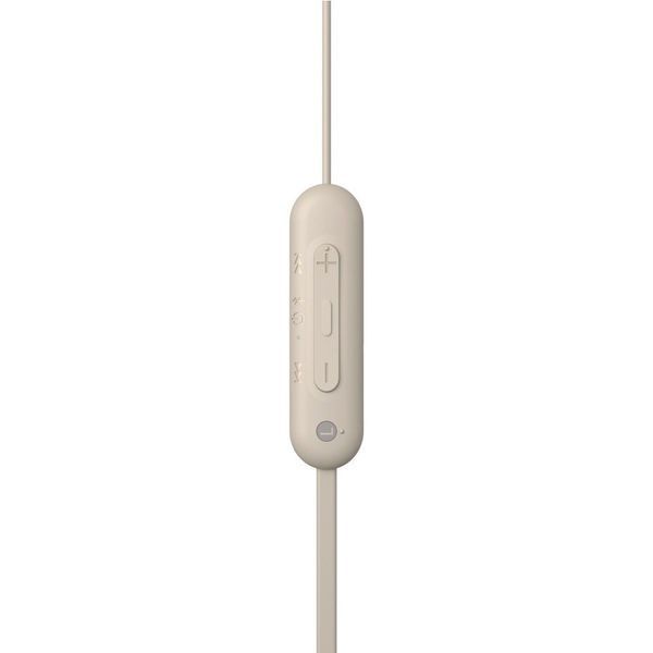 Навушники In-ear Sony WI-C100 BT 5.0, IPX4, SBC, AAC, Wireless, Mic, Бежевий (WIC100C.CE7) 372473 фото