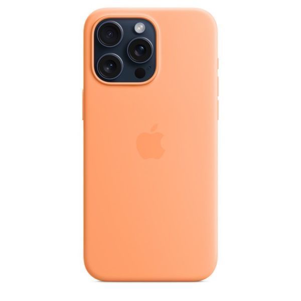 Чохол-накладка Apple iPhone 15 Pro Max Silicone Case with MagSafe - Orange Sorbet (MT1W3) 277223 фото