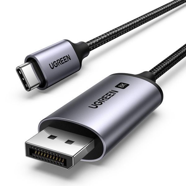 Кабель UGREEN CM556 USB-C To DisplayPort 8K Cable 1m (25157) Black 314305 фото