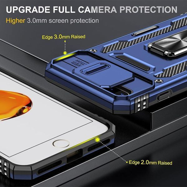 Ударостійкий чохол Camshield Army Ring для Apple iPhone 7 plus / 8 plus (5.5") Синій / Navy 315790 фото