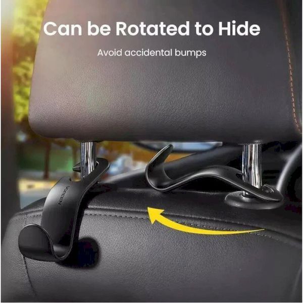 Автомобільний тримач UGREEN LP104 Car Seat Hanger, 2 шт (30337) Black 314485 фото