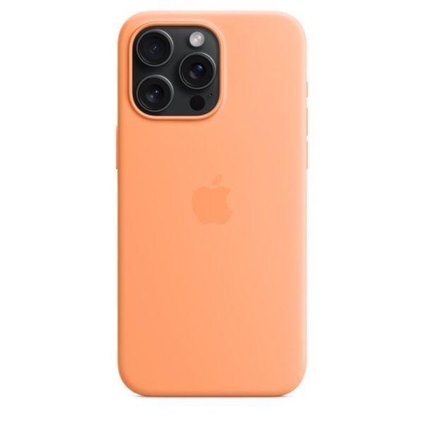Чохол-накладка Apple iPhone 15 Pro Max Silicone Case with MagSafe - Orange Sorbet (MT1W3) 277223 фото