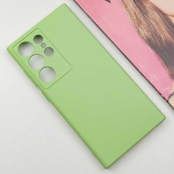 Чохол TPU GETMAN Liquid Silk Full Camera для Samsung Galaxy S24 Ultra Зелений / Pistachio 397591 фото