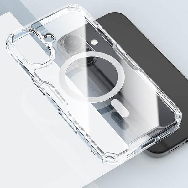 TPU чохол Nillkin Nature Pro Magnetic для Apple iPhone 17 (6.3") Чорний (прозорий) 414855 фото
