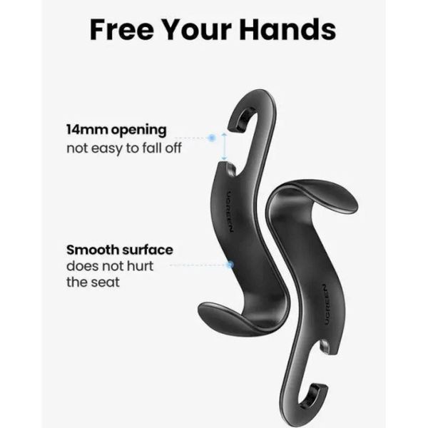 Автомобільний тримач UGREEN LP104 Car Seat Hanger, 2 шт (30337) Black 314485 фото