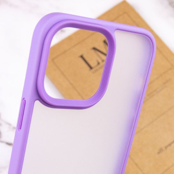 TPU+PC чохол Metal Buttons для Apple iPhone 13 Pro (6.1") Бузковий 250173 фото