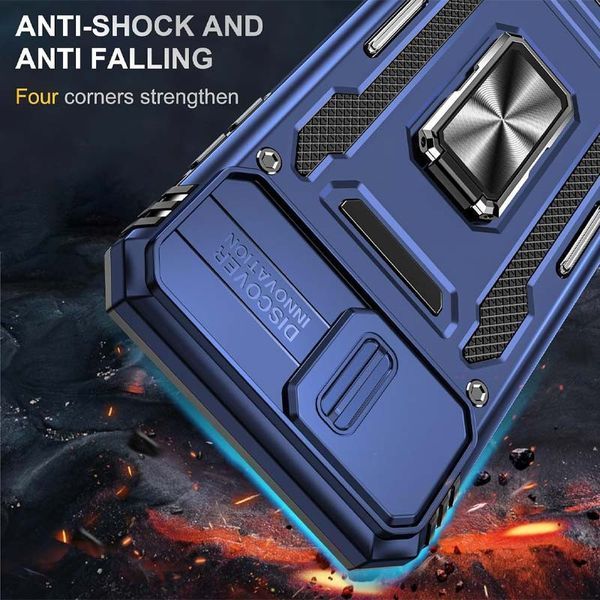 Ударостійкий чохол Camshield Army Ring для Apple iPhone 7 plus / 8 plus (5.5") Синій / Navy 315790 фото