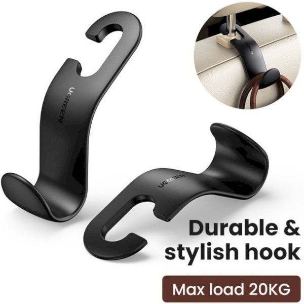 Автомобільний тримач UGREEN LP104 Car Seat Hanger, 2 шт (30337) Black 314485 фото