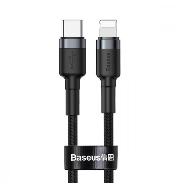 Кабель Baseus Cafule Type-C to Lightning PD 18W (CATLKLF-G1) Black 1m 190743 фото