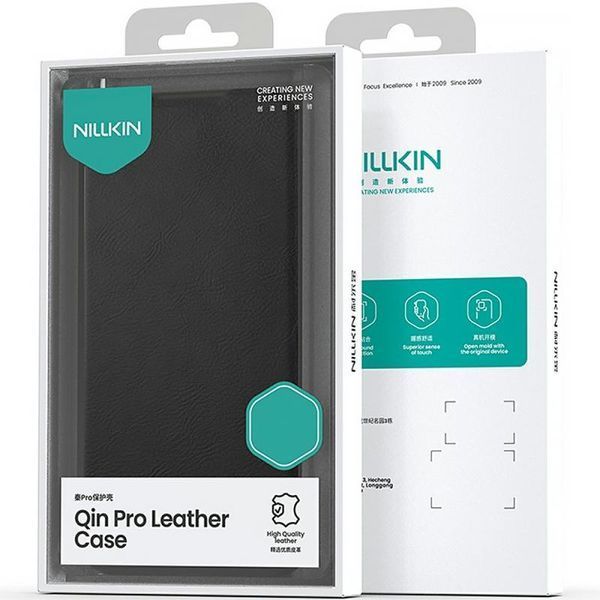 Шкіряний чохол-книжка Nillkin Qin Pro Camshield для Apple iPhone 17 Air (6.5") Black 401085 фото