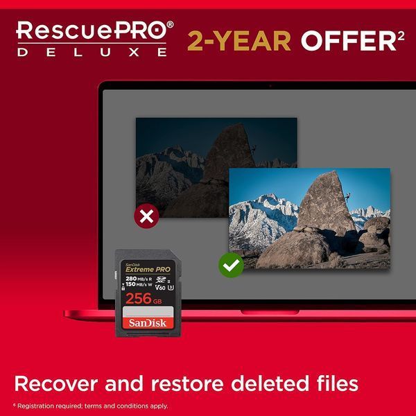 Карта пам'яті SanDisk SD 256GB C10 UHS-II U3 R280/W150MB/s Extreme Pro V60 (SDSDXEP-256G-GN4IN) 374860 фото