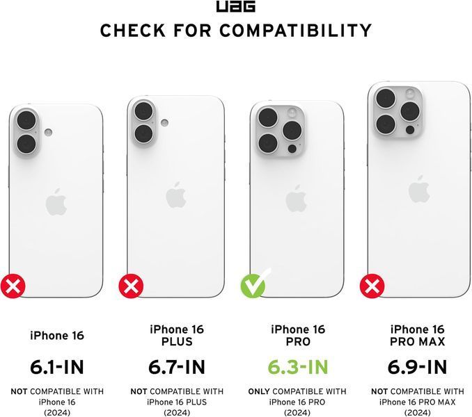 Чохол UAG для iPhone 16 Pro, Plyo Magsafe LE, Black/Clear Ombre (11448011404G) 362337 фото