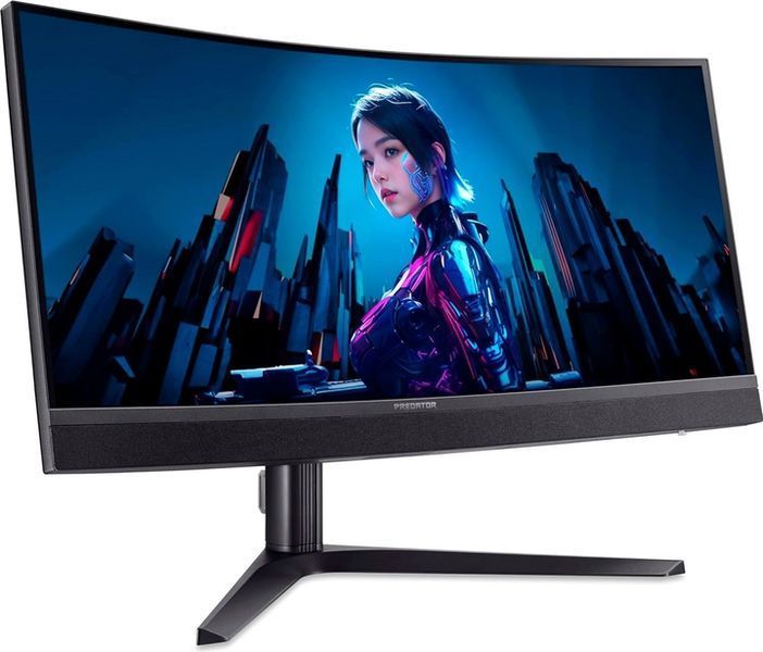 Монiтор TFT ACER 34" Predator X34V3bmiiphuzx (UM.CXXEE.301) WQHD MiniLED VA Curved 180Hz HDMI DP USB-C 323114 фото