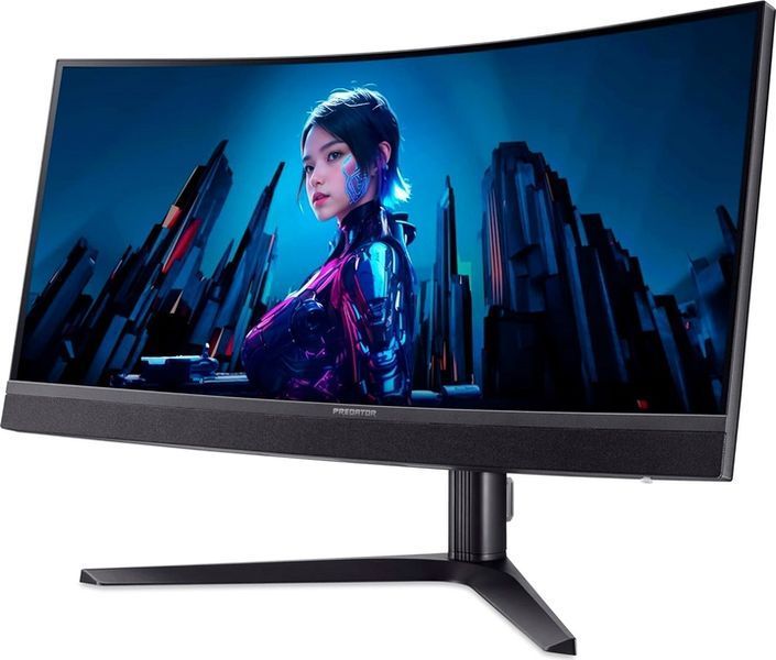 Монiтор TFT ACER 34" Predator X34V3bmiiphuzx (UM.CXXEE.301) WQHD MiniLED VA Curved 180Hz HDMI DP USB-C 323114 фото