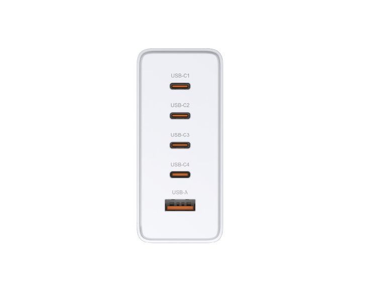 Зарядний пристрій мережевий D-Link DCF-241 240Вт GaN 4хUSB-С, 1xUSB-A, білий 395537 фото