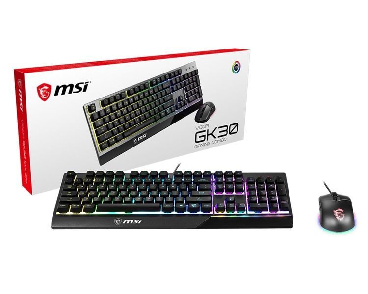 Комплект клавіатура та миша MSI Vigor GK30 COMBO UA USB, EN/UKR/RU, RGB (S11-04UA212-CLA) 371688 фото