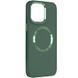 TPU чохол Bonbon Metal Style with MagSafe для Apple iPhone 14 (6.1") Зелений / Pine green 270694 фото 1
