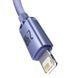 Кабель Baseus Crystal Shine Series Fast Charging Data USB кабель USB To IP 2.4 A 2M (CAJY000103) Blue 253536 фото 9