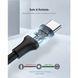 Кабель UGREEN US287 USB 2.0 To USB Type-C Cable Nickel Plating 3A 1m (60116) Black 283255 фото 6