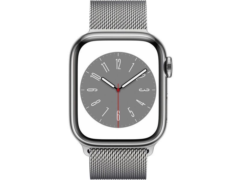 Смарт-годинник Apple Watch Series 8 GPS + LTE 41mm Silver Steel Case Milanese Loop Silver MNJ73/MNJ83 265331 фото