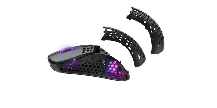 Миша Xtrfy M4, WL/USB-A, RGB, чорний (M4W-RGB-BLACK) 373184 фото