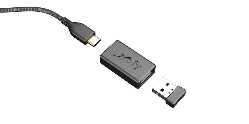 Миша Xtrfy M4, WL/USB-A, RGB, чорний (M4W-RGB-BLACK) 373184 фото