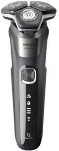 Бритва електр. Philips роторна Series 5000, 9Вт, бритв.головок-3, Li-Ion, сух.+волог., тример, чохол, сірий (S5887/30) 371692 фото