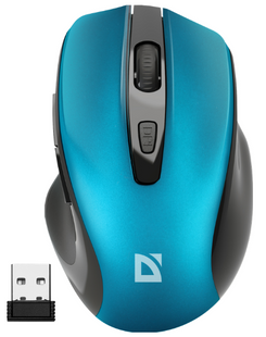 Миша DEFENDER (52054) Prime MB-053, 6D, 800-1600dpi, TURQUOISE, wireless, silent 308668 фото